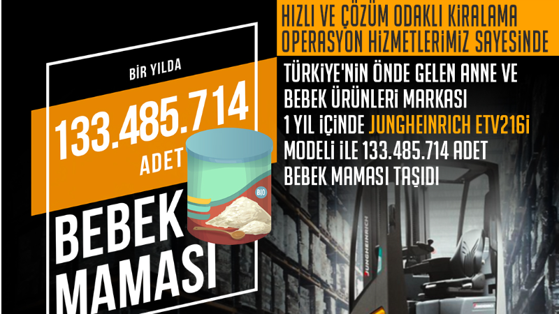 1 yılda 133.485.714 adet bebek maması