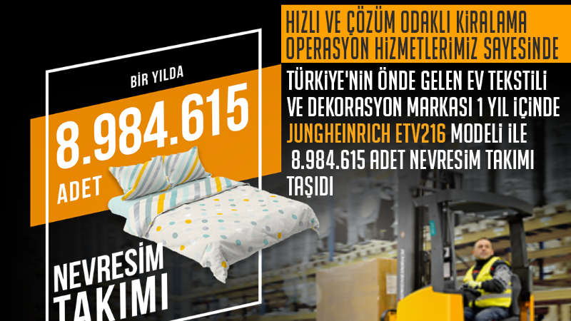 1 yılda 8.984.615 adet nevresim takımı